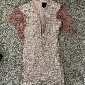 Rare London rose gold sequin dress
